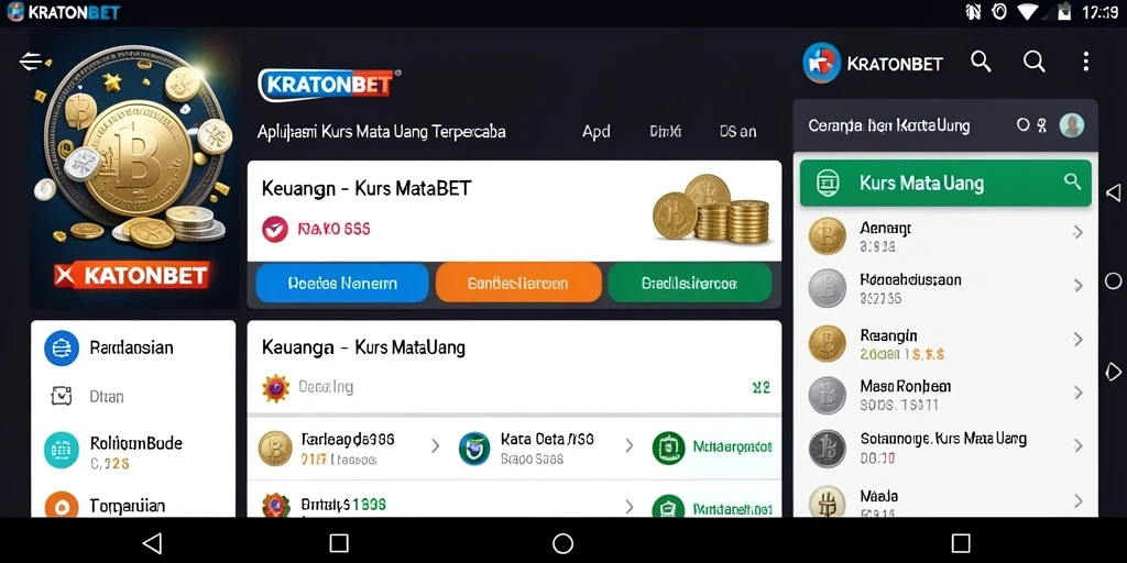 Antarmuka aplikasi KRATONBET yang sederhana dan informatif.
