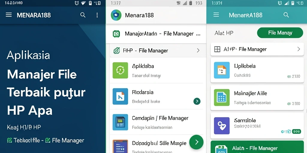 Tampilan antarmuka aplikasi File Manager MENARA188 yang user-friendly.