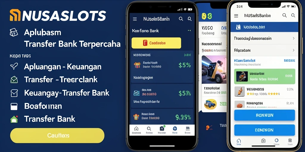 Antarmuka NUSASLOTS yang sederhana dan fungsional untuk Transfer Bank.