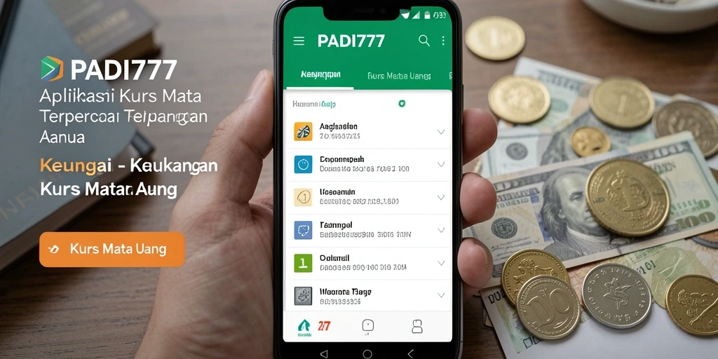 Antarmuka pengguna PADI777 untuk Kurs Mata Uang yang intuitif dan informatif.