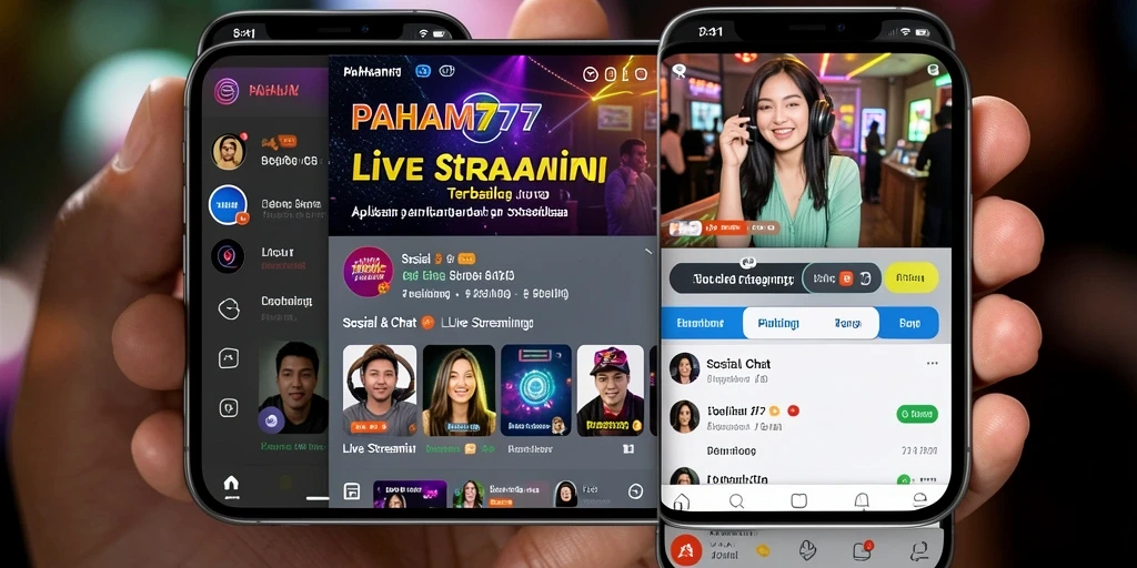 Tampilan antarmuka aplikasi Live Streaming PAHAM777 yang interaktif dan menarik.