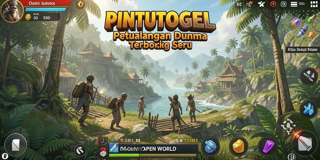 Tampilan antarmuka PINTUTOGEL dengan pemandangan dunia terbuka yang memukau