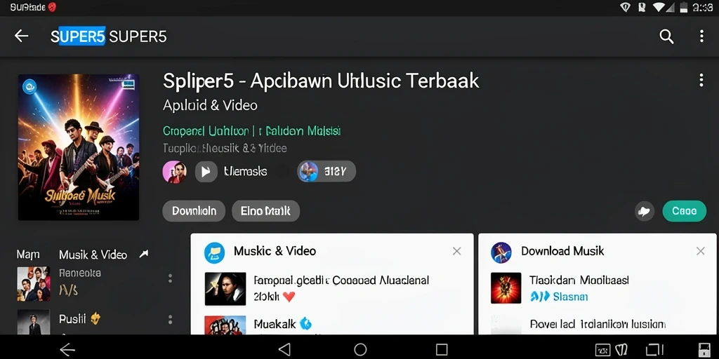 Tampilan antarmuka SUPER5 yang sederhana dan fungsional.