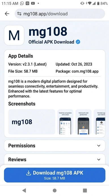 Unduh APK mg108: Panduan lengkap untuk pengguna Android